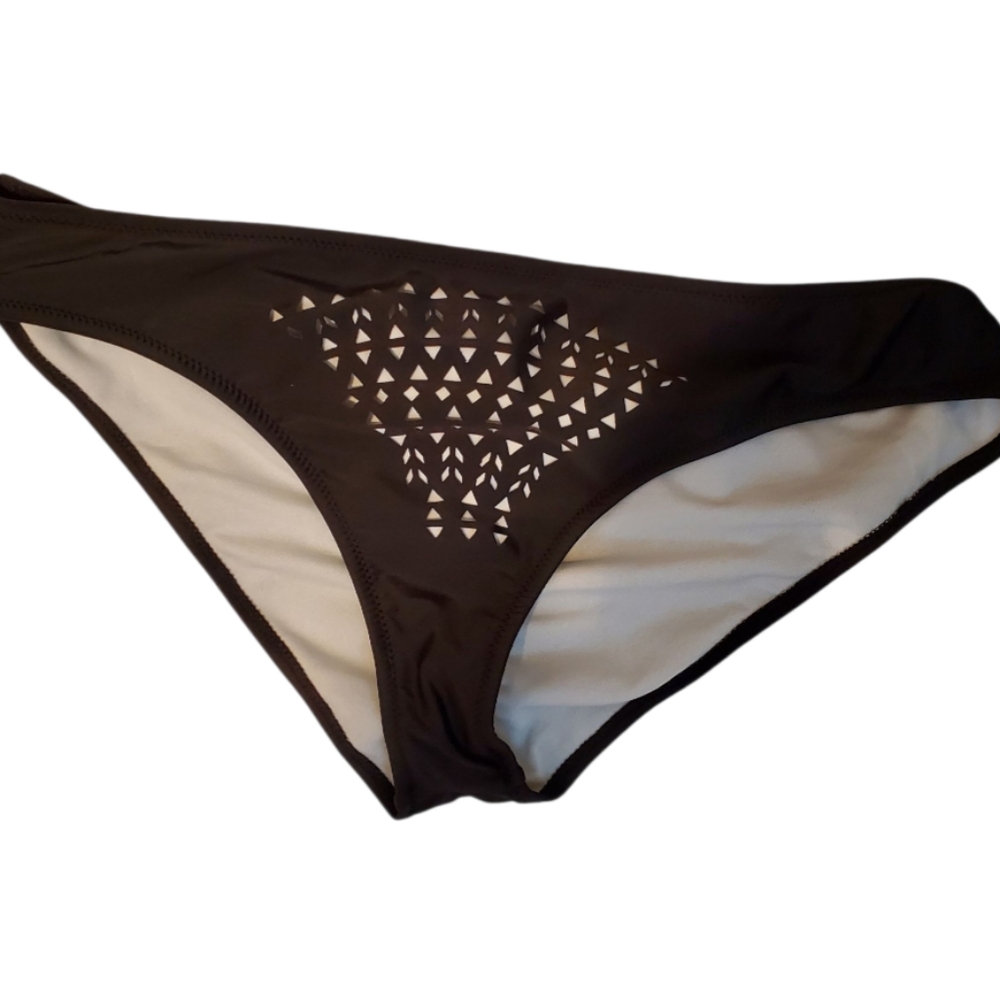 Cape Juby Laser Cut Bikini Bottom Black Triangle Size  XL